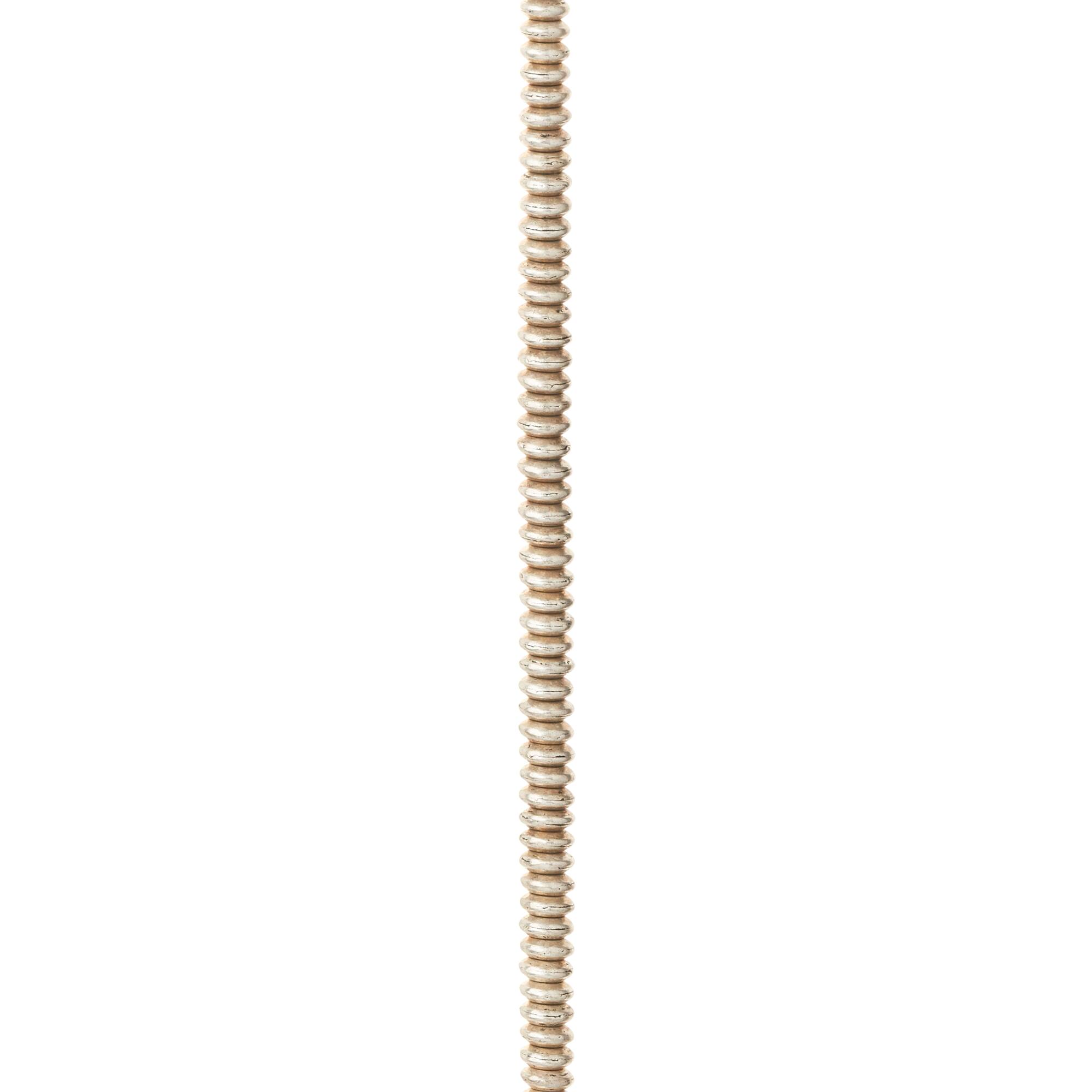 Silver Smooth Rondel Metal Beads, 4mm by Bead Landing™